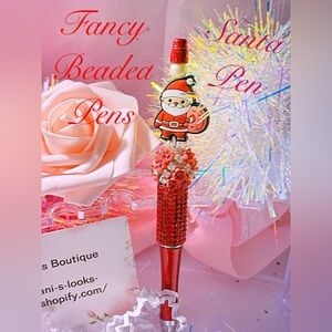 Fancy Christmas Santa pen/holiday season/gifts/red flower/fancy pen/Christmas